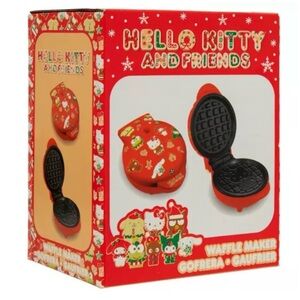 SANRIO Hello Kitty And Friends Red Festive Christmas Waffle Maker NEW